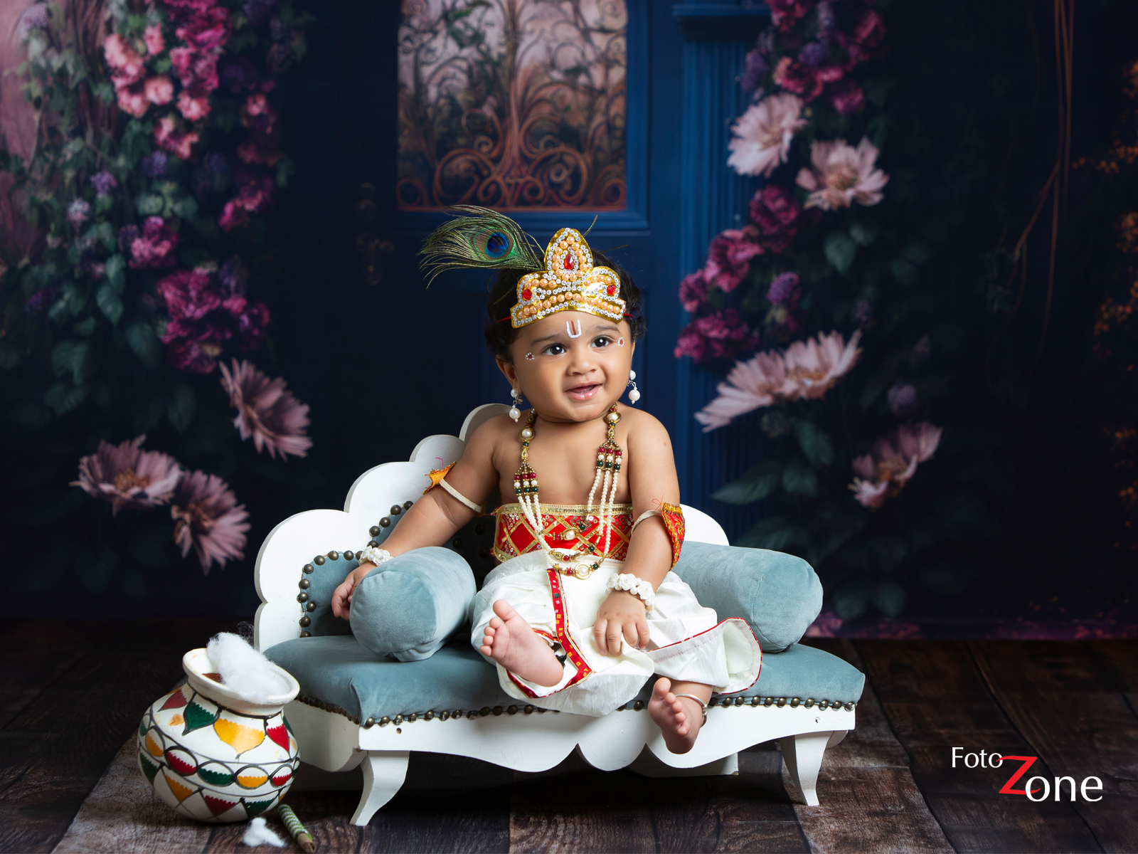 Adorable Little Krishna baby portrait
